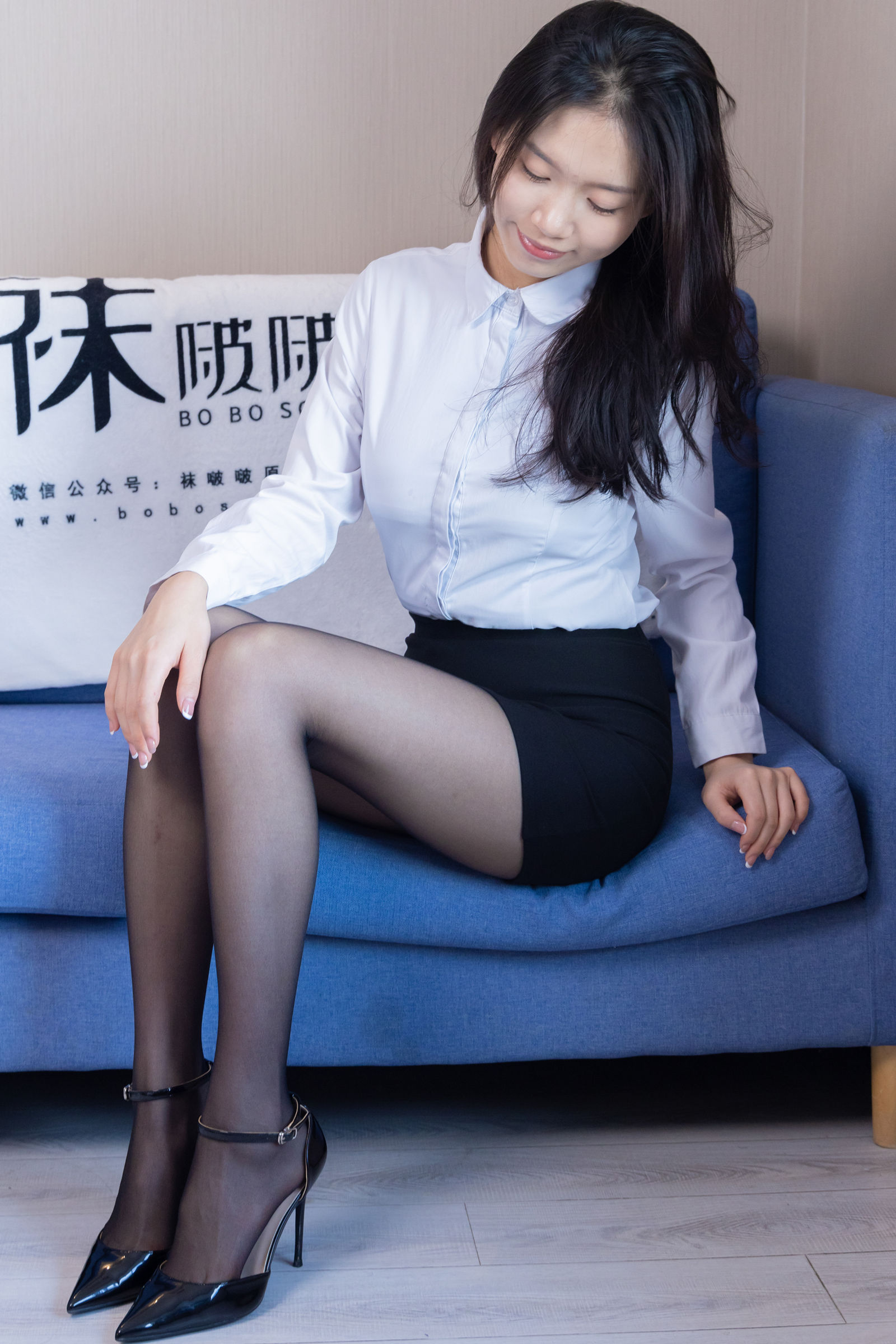 BoBoSocks袜啵啵美少女丝袜美脚写真No.300 芝士高跟鞋黑丝ol风