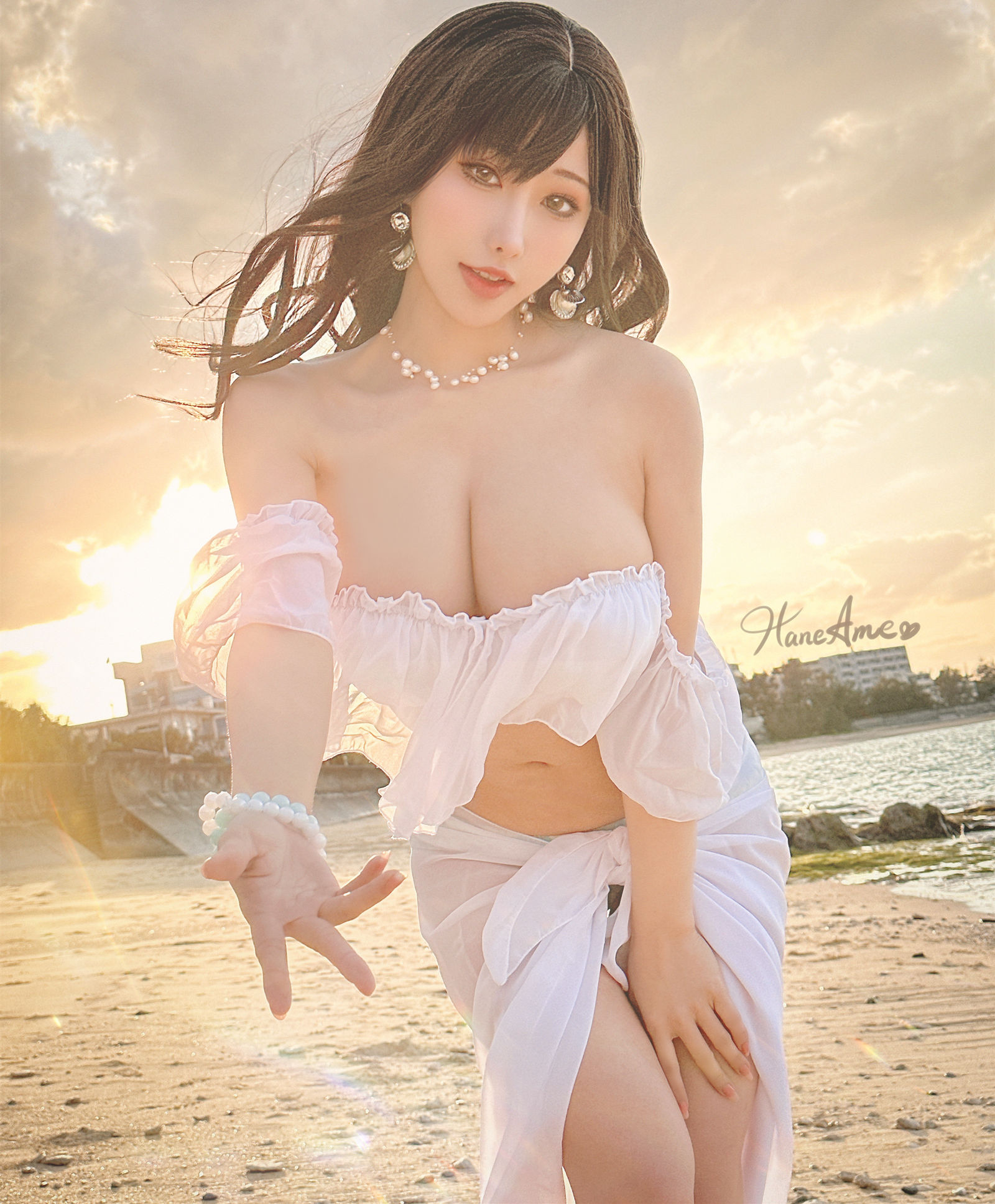 Hane Ame 雨波美女动漫博主性感Cosplay写真Original White sand love in Okinawa 白沙之戀|柠檬皮美女写真