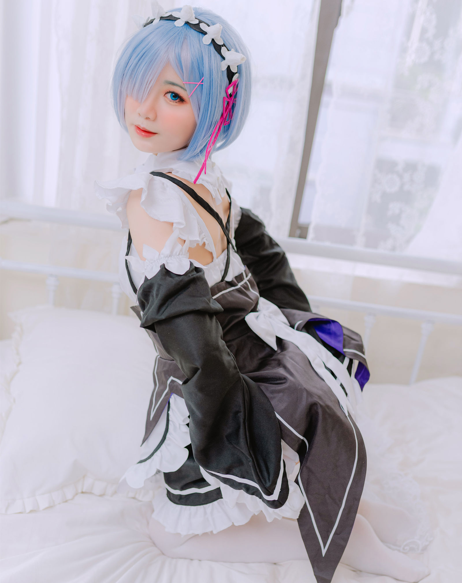 PoppaChan美女动漫博主性感Cosplay写真Rem maid-Re-Zero|柠檬皮美女写真