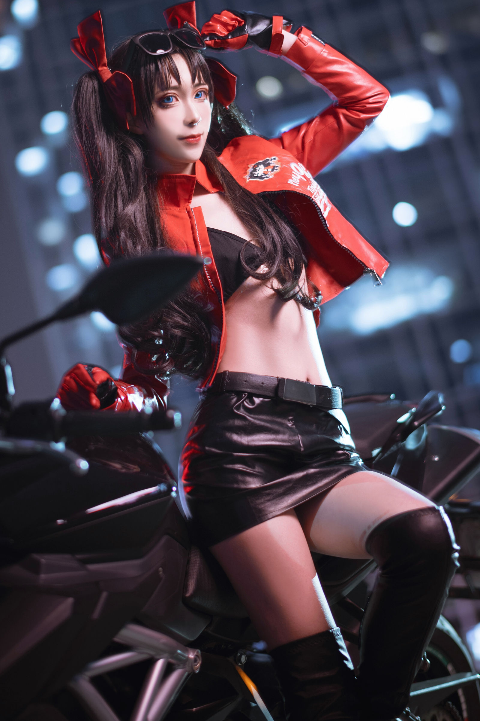 sakiiii翎柒美女动漫博主性感Cosplay写真机车凛|柠檬皮美女写真